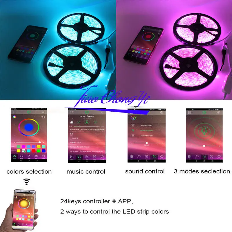 5 м 10 М 5050 RGBW/WW 60 Светодиодный/Ms светодиодная полоса светильник в + 40 клавиш RGBW Bluetooth