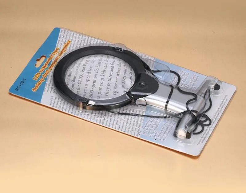 2.25X 5X LED Illuminated Reading Sewing Embroidery Magnifying Glass with Neck Strap Cross Stitching Lupa Magnifier | Инструменты