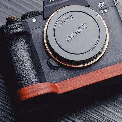 Серый Деревянные Pro Вертикальная L Тип кронштейн штатив Quick Release Base ручка для sony a9 A7m3 A7R3 A7RIII ILCE-7RM3 a7R MKIII - Цвет: Серый