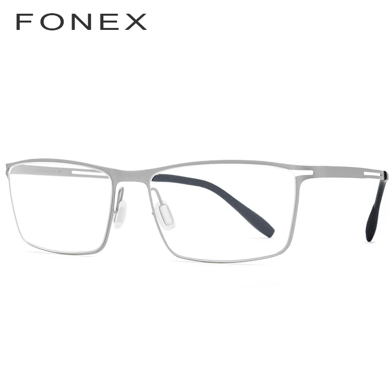 FONEX эластичный B Титан очки Для мужчин по рецепту рамки сверхлегкий близорукость