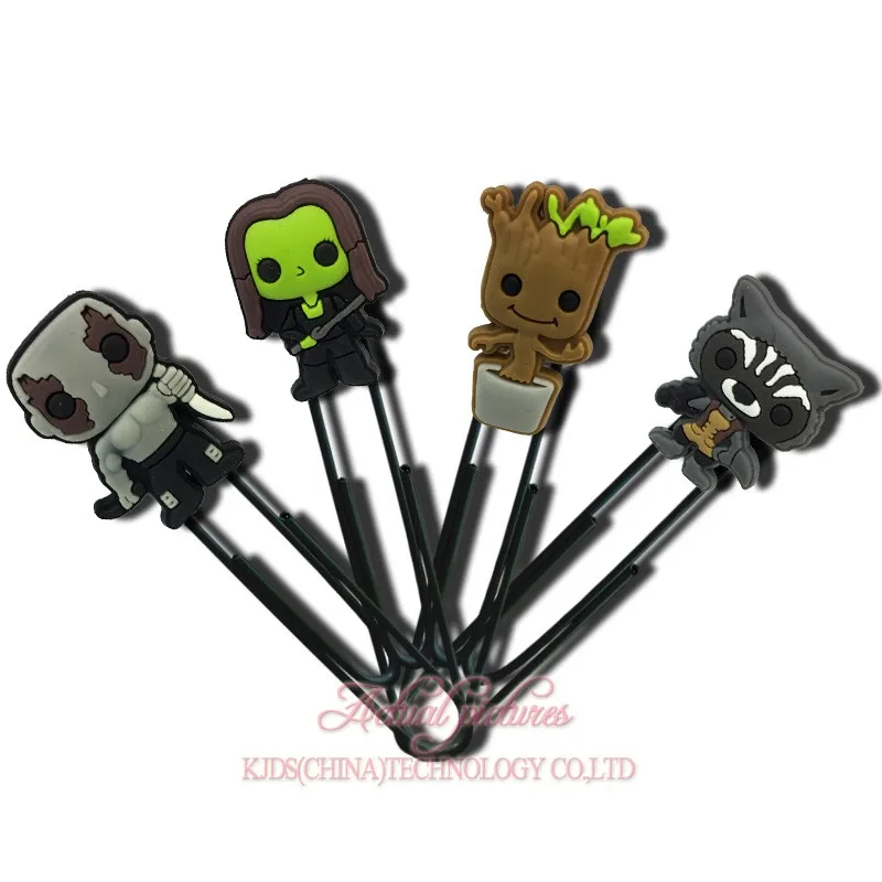 4120B mix8pcs Шт. 8 шт. мультфильм рисунок горячий фильм стражи Галактики Грут Закладка ПВХ и металлические скрепки подарок для детей канцелярские школьные принадлежности - Цвет: 4120B mix8pcs