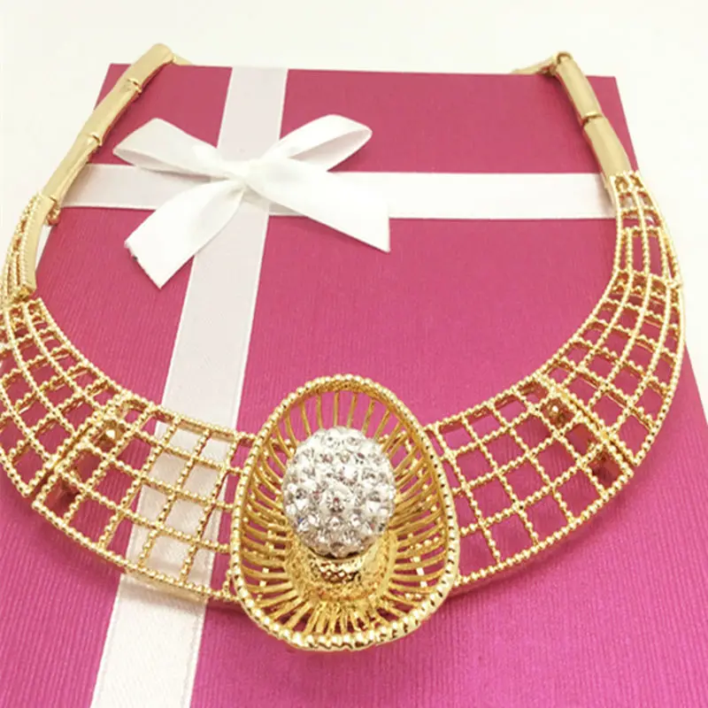 Kingdom Ma African Imitated Crystal Jewelry Sets Party Accessories Wedding Bridal Necklace Bracelet Earrings Rings Set For Women | Украшения