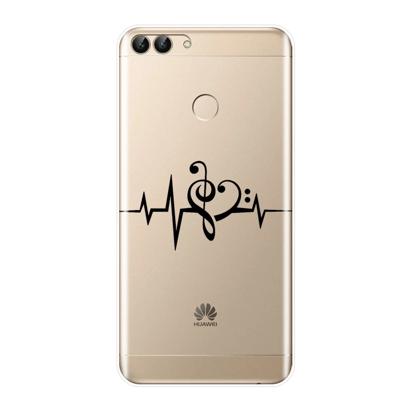 Мягкий чехол для телефона Huawei P10 P20 P8 P9 Lite 2017 музыкальный силиконовый