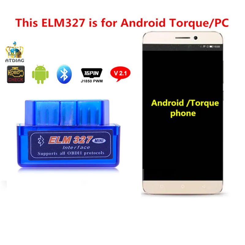 ATDIAG ELM327 последняя версия Супер Мини ELM327 Bluetooth OBD2 Elm 327 Автомобильный диагностический сканер инструмент для OBD 2 OBDII протоколы