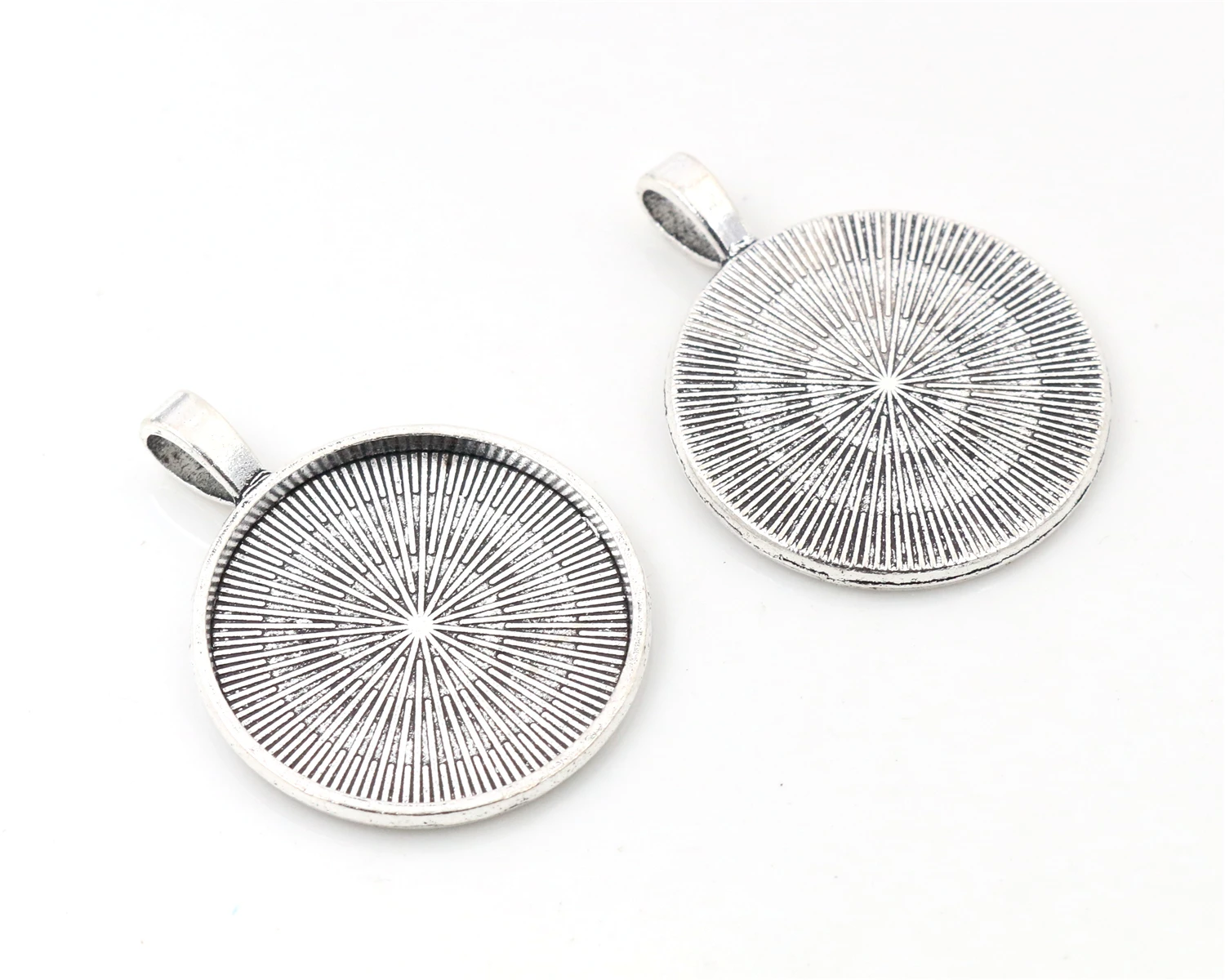 New Fashion 10pcs 25mm Inner Size Antique Silver Plated Classical Cabochon Base Setting Charms Pendant (A6-16) | Украшения и