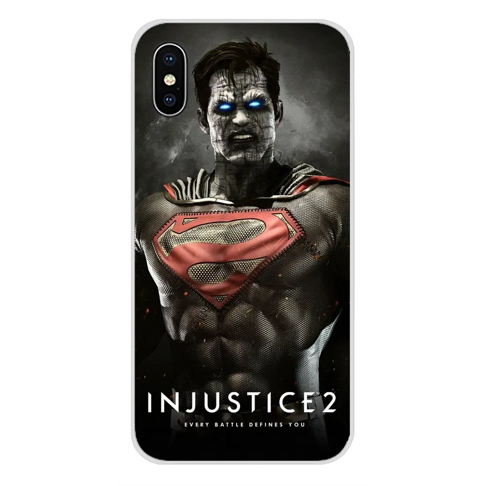 Стильная игра Injustice 2 аксессуары чехол для телефона Apple iPhone X XR XS MAX 4 4S 5 5S 5C SE 6 6S 7 8 Plus
