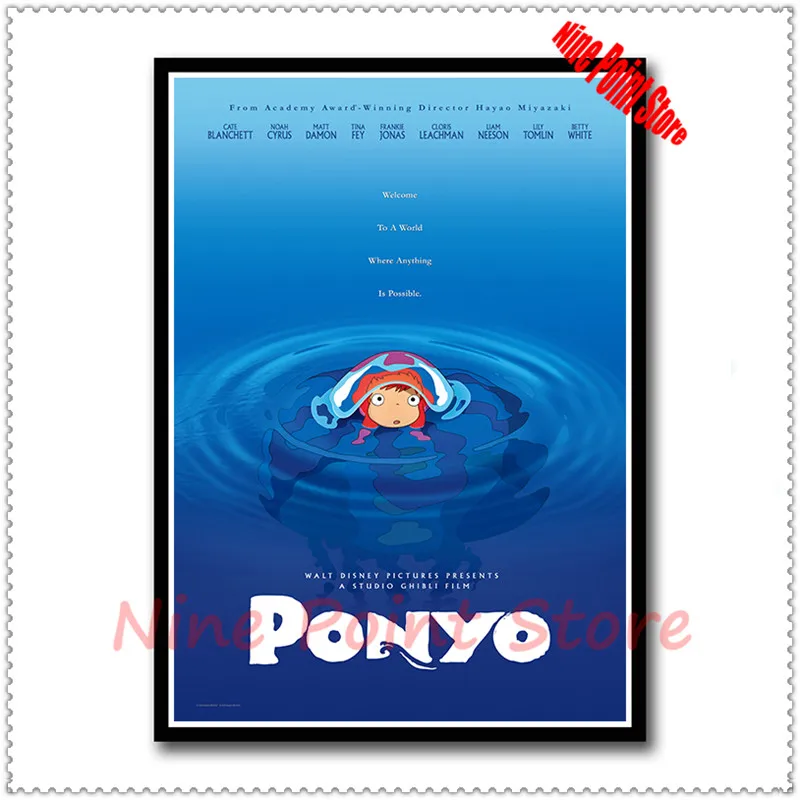 Ponyo на скале Хаяо Миядзаки бумага с покрытием классический мультфильм фильм плакат домашний Декор без рамки
