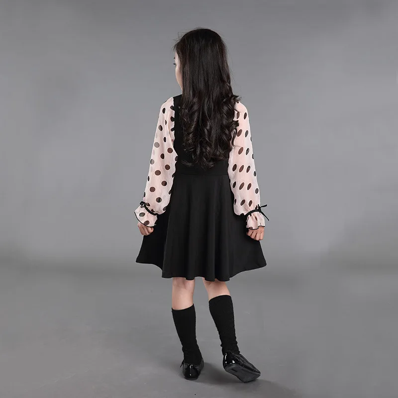 Весенне-осеннее платье для девочек повседневные трапециевидные Детские платья