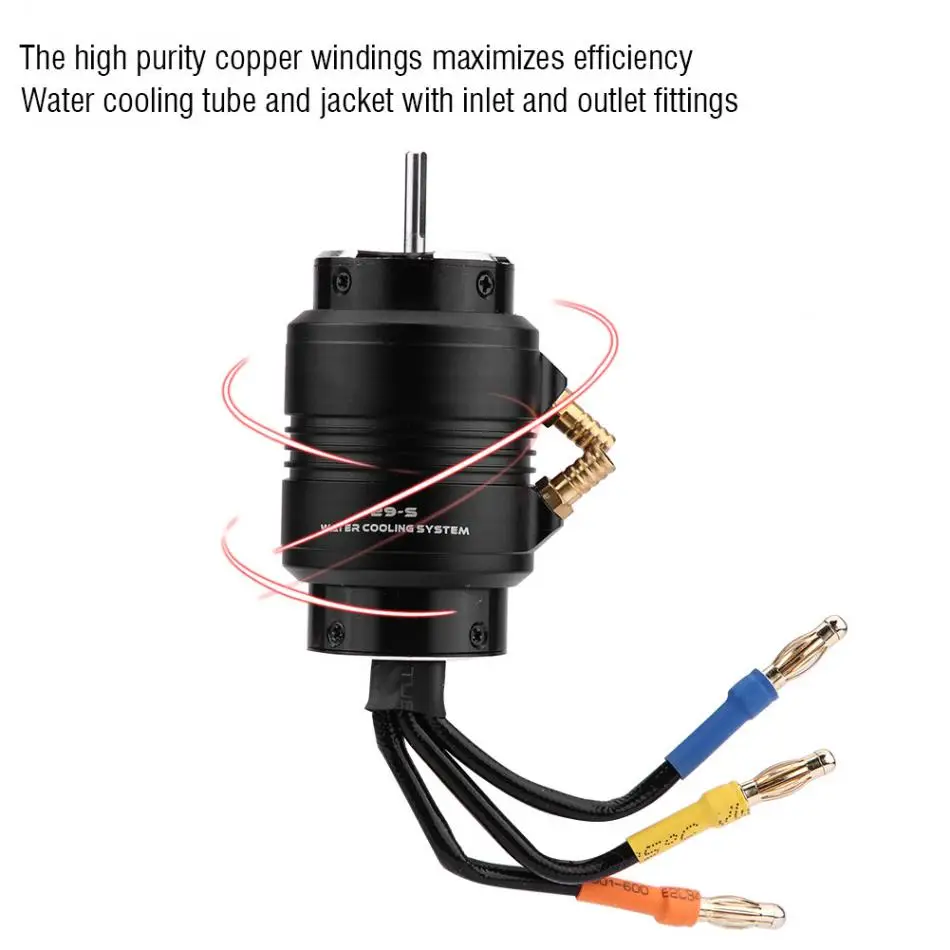 2958 600 kv Бессенсорный двигатель w/29 S водяное охлаждение куртка и 70A бесщеточный ESC для 800- мм RC лодка RC аксессуары