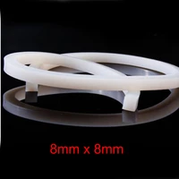 8mm x 8mm high temperature resistant door window white square solid silicone rubber sealing strip weatherstrip