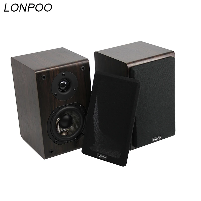 LONPOO Bluetooth колонки Беспроводной книжная полка громкий динамик деревянный AUX
