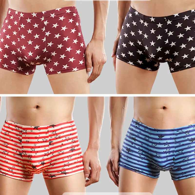 2018 мужские трусы боксеры Человек Большой Короткие дышащие однотонные гибкие