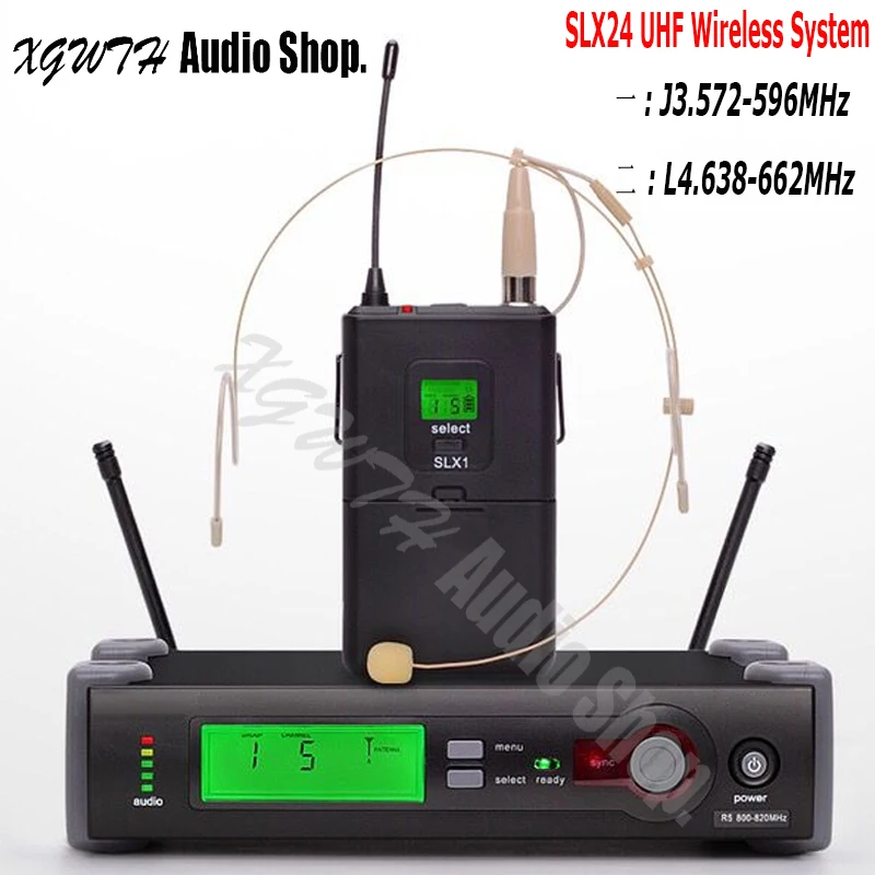 SLX SLX24 Профессиональный UHF беспроводной микрофон Система Кардиоидная