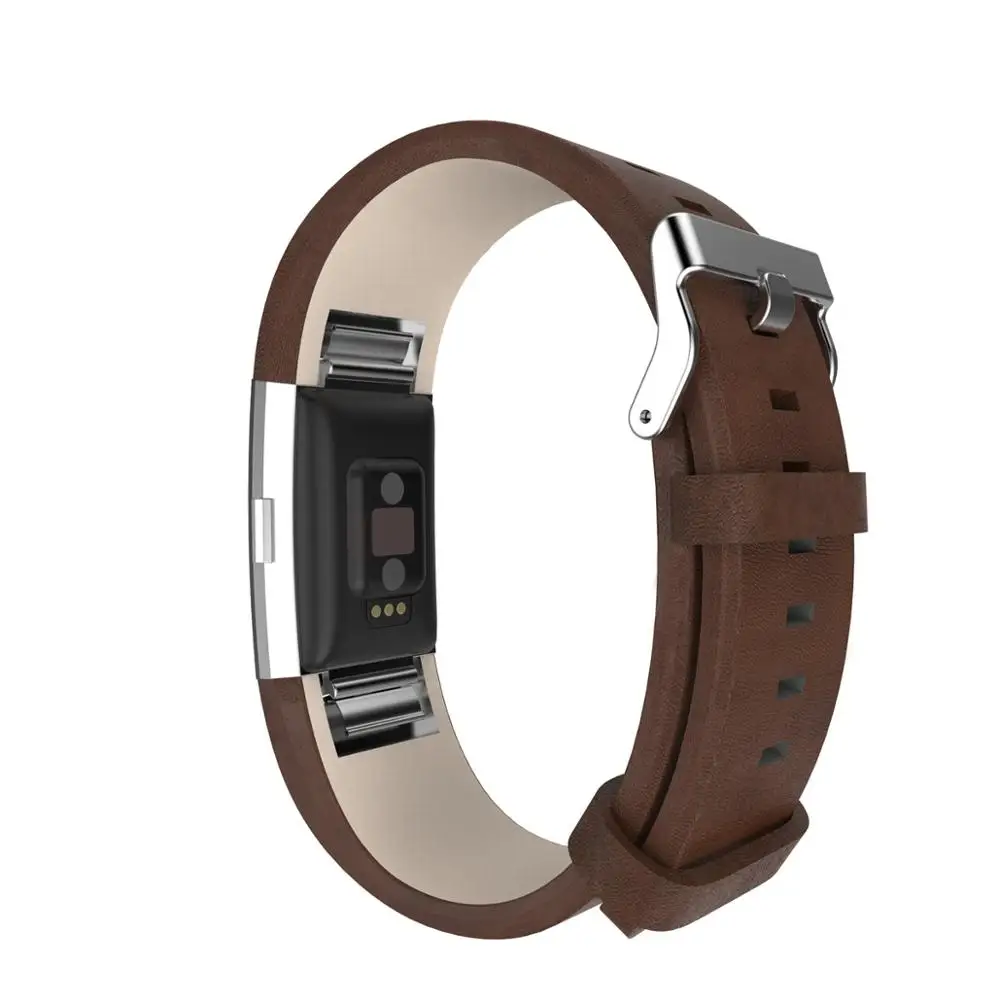 Роскошные Пояса из натуральной кожи ремешок для fitbit заряд 2 Smart Браслет заменить для fitbit заряд 2 сердечного ритма браслет заме - Цвет: 1