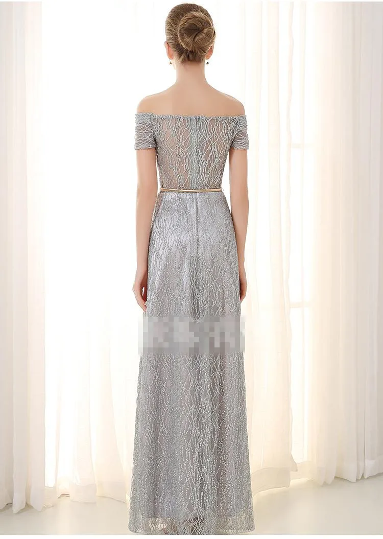 Gold Long Evening Dress The Bride Married Banquet Luxury Sequined Sleeveless Floor-length Party Prom Dresses Custom | Свадьбы и