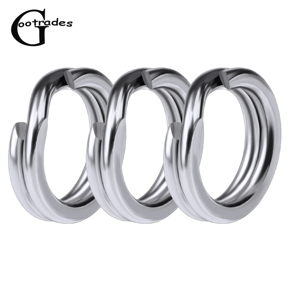 100 шт. рыболовные раздельные кольца для кренка жесткая приманка серебряная