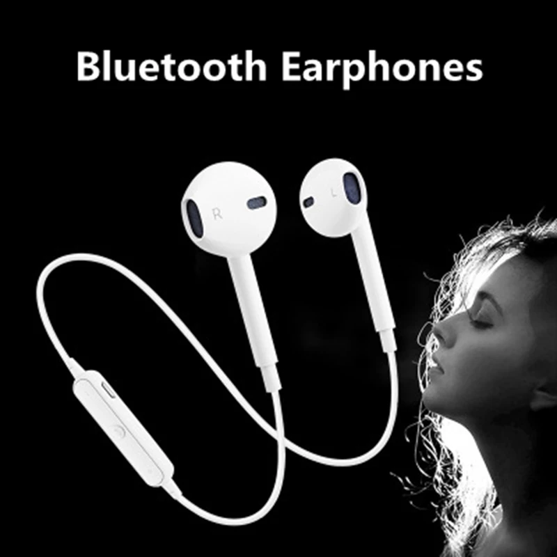 Универсальные Спортивные Беспроводные bluetooth-наушники S6, стереогарнитура, наушники с микрофоном для samsung, Xiaomi, Android, iPhone
