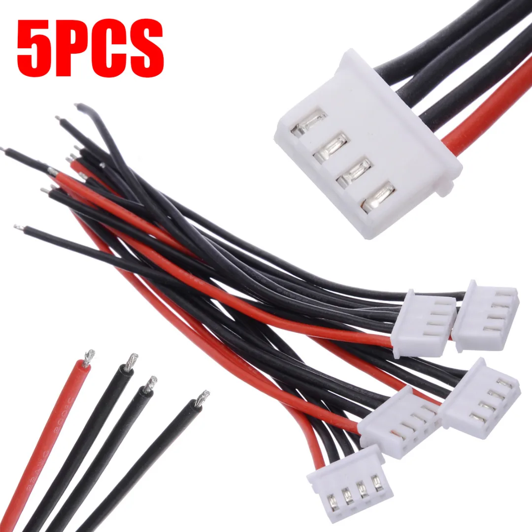 5 шт./компл. 2S 3S 4S 5S 6S LiPo Батарея баланс Зарядное устройство силиконовый кабель провод JST-XH разъем балансировки кабель