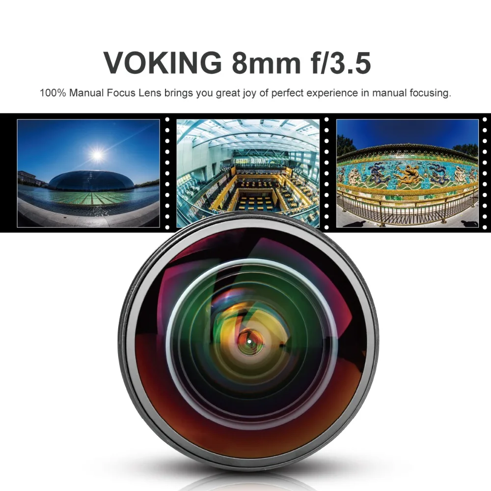 Ультра широкий объектив VOKING VK 8 мм f3.5 рыбий глаз для Canon EOS 1300D 600D 200D 5D 6D 80D 750D 500D 800D
