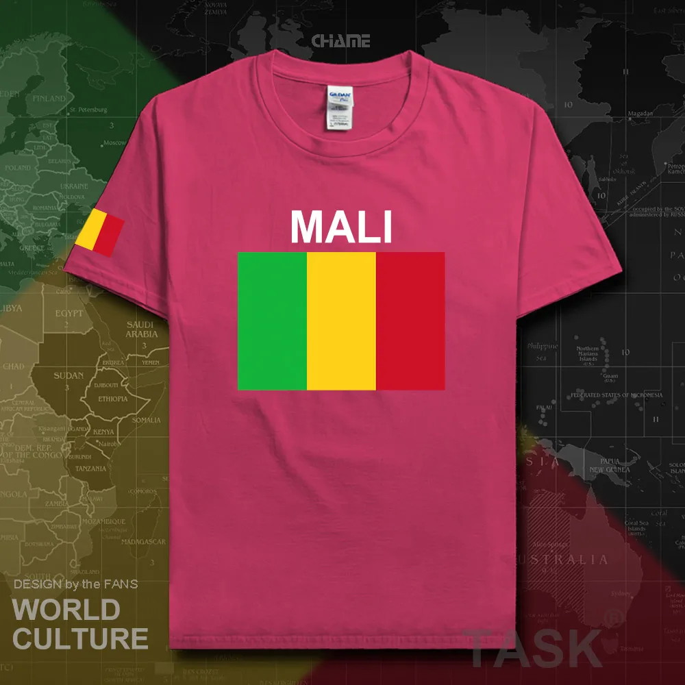 Мужская футболка Mali модная 2017 трикотажная сборной страны из 100% хлопка одежда для