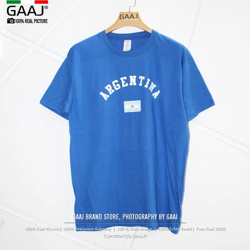 Аргентинского флага Мужская футболки Топы Высокое качество Южно американские