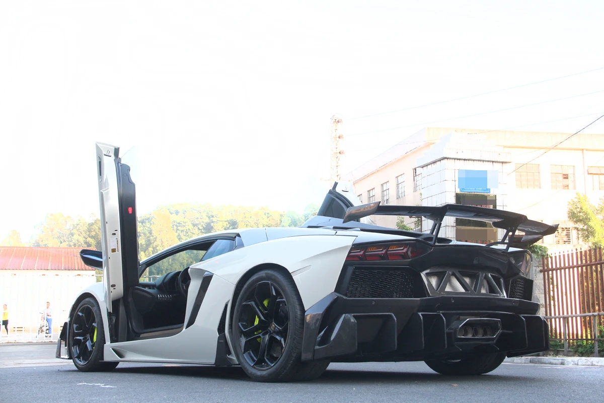 Карбоновый задний бампер спойлер диффузор чехол для Lamborghini Aventador LP700 LP700-4 Roadster Pirelli 10-16