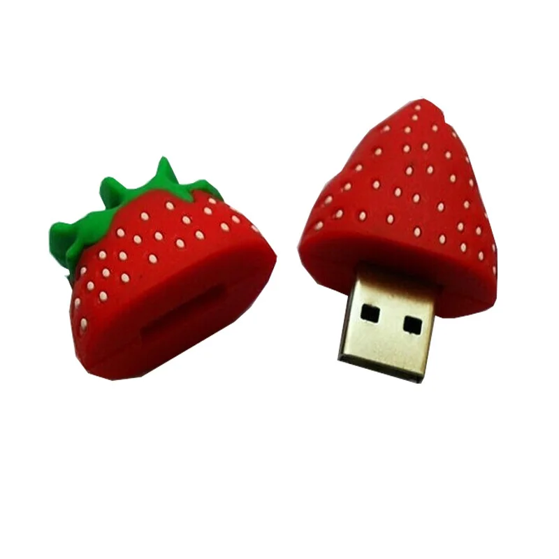 USB флеш накопитель с фруктовым клубничным принтом 4 ГБ 8 16 32 64 ГБ|USB флэш-накопители|