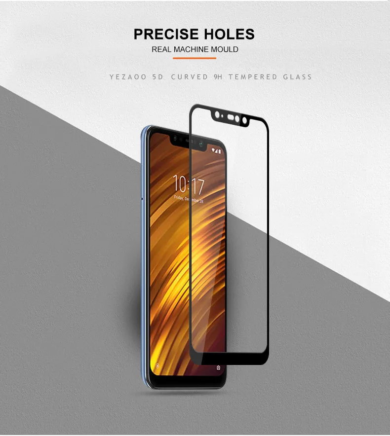 Yezaoo 5D изогнутое закаленное стекло для xiaomi mi 8 SE 6 5X 6X A1 A2 pocophone F1 max 2 mi x 3 mi 8 Защитная пленка для экрана
