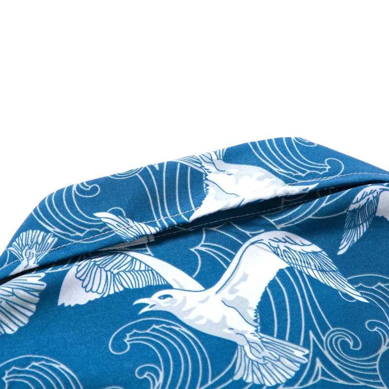 Мужские Гавайские рубашки с модным принтом коротким рукавом Пляжная футболка