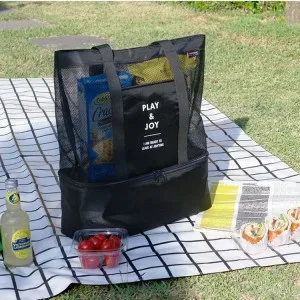 

Double deck picnic bag for men and women movement mesh bag storage bag 37*42*15CM free shipping