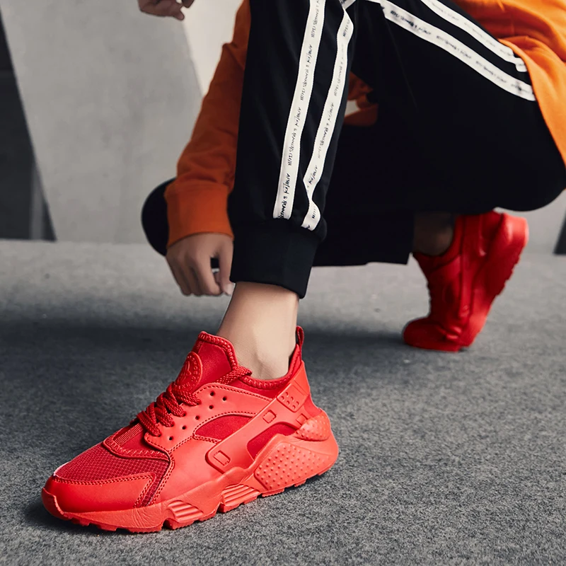 Модная красная обувь для отдыха мальчиков дышащая Спортивная студентов | Обувь