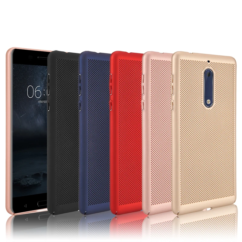Для Nokia 5 (5.2 дюйма) сетка сетки выдалбливают Dot вентиляции Матовый PC жесткий чехол