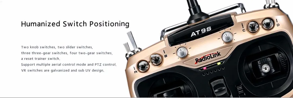 Radiolink AT9S 2.4G 9CH System Transmitter with R9DS Receiver AT9 Remote Control update vision for RC quadcopter Helicopter | Электроника