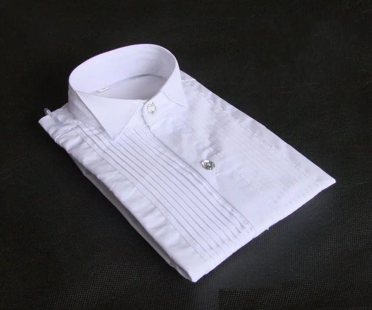 New Style Cotton White Men Wedding/Prom/Dinner Groom Shirts Wear Bridegroom Man Shirt ( 37--46 ) D52 | Мужская одежда