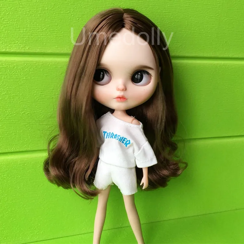 1 шт. Повседневная черно белая футболка для Blyth 1/6 BJD Azone Барби OB24 MMK Licca Одежда кукол