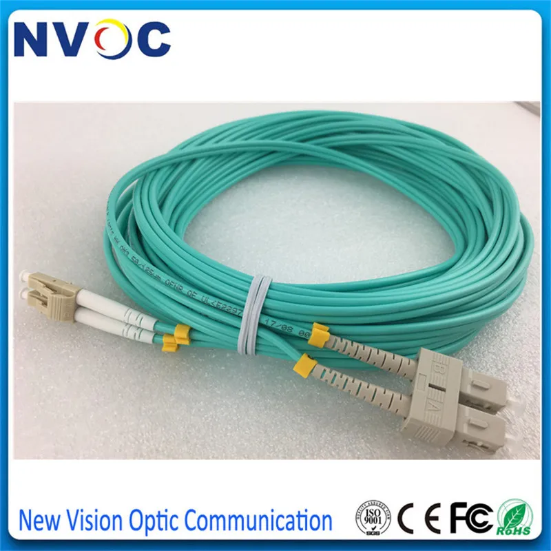 10 шт./лот м (33 фута) LC SC OM3 Многомодовый Дуплекс г 50/125 3 мм двойной LC/UPC SC/UPC полировка