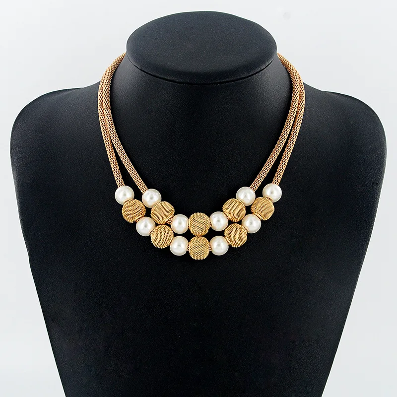 2016 Для женщин большой коренастый Цепочки и ожерелья сплав цепочки мяч кулон