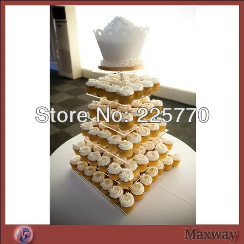 

6 Tier Maypole Acrylic Cupcake Wedding Cake Stand party decoration