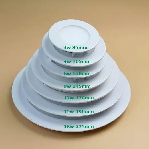 Бесплатная доставка Диммируемый светодиодный светильник 3 Вт 6 9 12 15 18 Круглый
