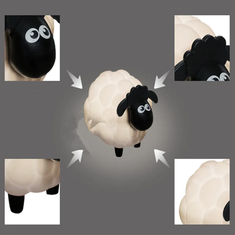 2018 новый мультфильм овец светодиодный свет ночи детей Спальня настольная лампа