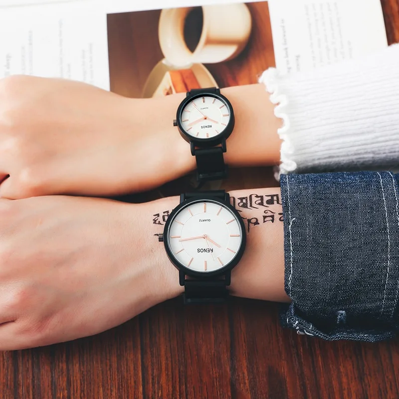 RENOS женские часы простые спортивные повседневные модные наручные с коробкой День