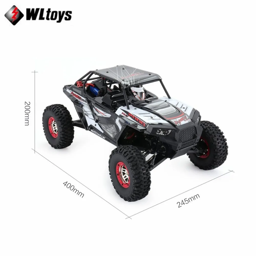 Wltoys 10428-B2 1/10 2,4G 4WD Электрический скалолазание гусеничный Радиоуправляемый автомобиль пустынный грузовик внедорожный багги автомобиль с светодиодный светильник RTR fi