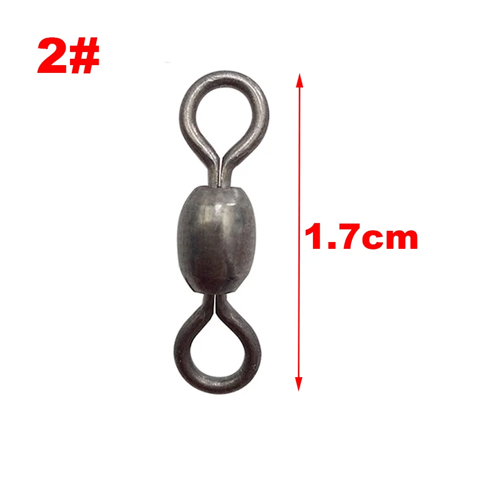 Black 2 Hyaena 150 шт. рыболовные Вертлюги для крана с твердым кольцом, рыболовный крючок с соединителем, рыболовные снасти, аксессуары - Цвет: Black 2