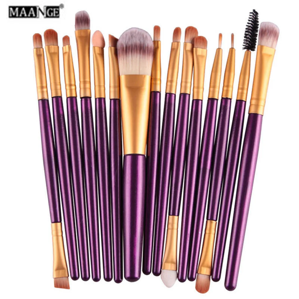 4/15 Pcs/Sets Colorful Beauty Professional Make-up Brush Kits Comestic Tool Make Up Eye Brushes Set for Women | Красота и здоровье