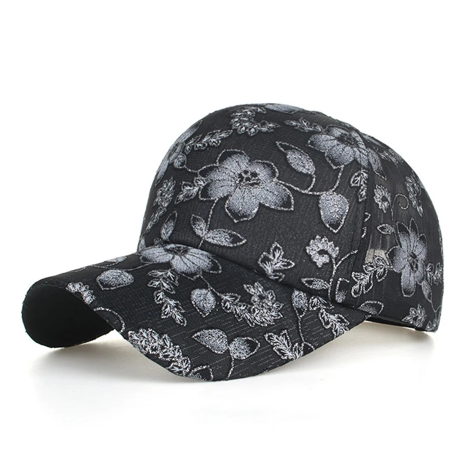 F & U Новый Для женщин шляпа Кепки Кружева цветочные Регулируемый Casquet женский