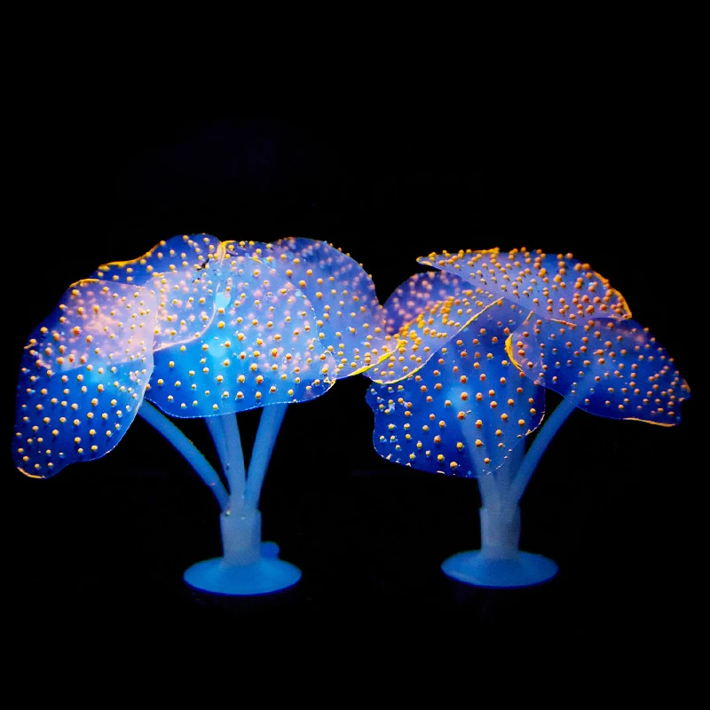 Fish Tank Glowing Artificial Jellyfishes Silicone Simulated Aquatic Plants Fluorescent Vivid Jellyfish Aquarium Decor 669
