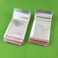 free shipping 300pcs useful clear plastic bags self adhesive seal jewelry gift transparent package opp bag