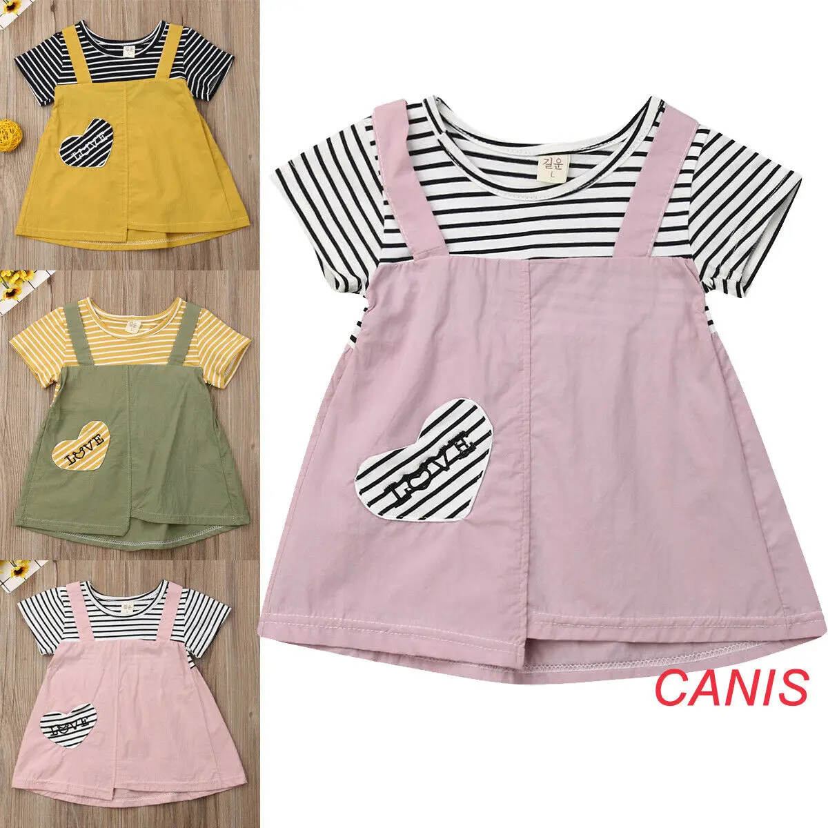 Летние платья с короткими рукавами для маленьких девочек милые детские