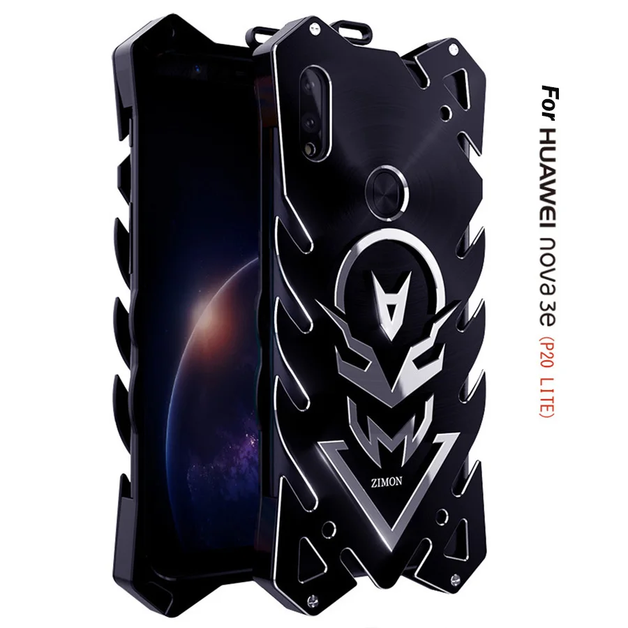 

Zimon Powerful Shockproof Screw Metal case for Huawei P20 Lite Huawei nova 3e Aluminum Phone Cases For Huawei Nova 3E