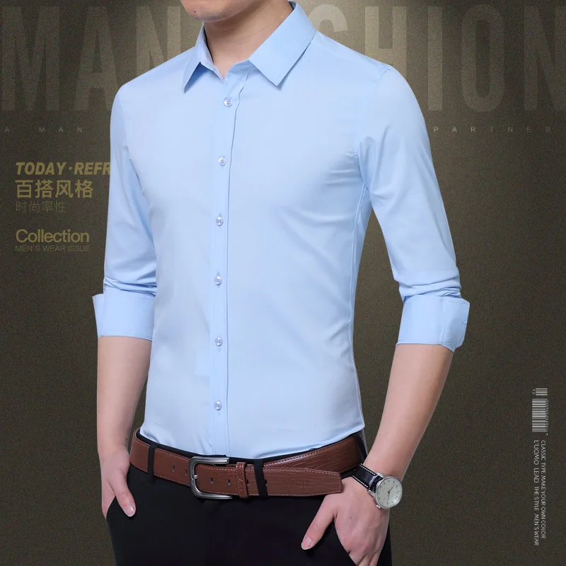 Фото Мужская повседневная приталенная рубашка Camisa Masculina белая хлопковая красная с Мужская повседневная приталенная рубашка Camisa Masculina белая хлопковая красная с